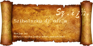Szihelszky Ádám névjegykártya