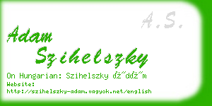 adam szihelszky business card
